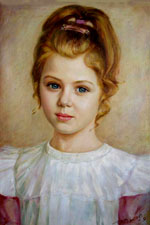 Портрет девочки маслом