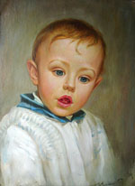 Живопись. Портрет ребенка маслом на холсте