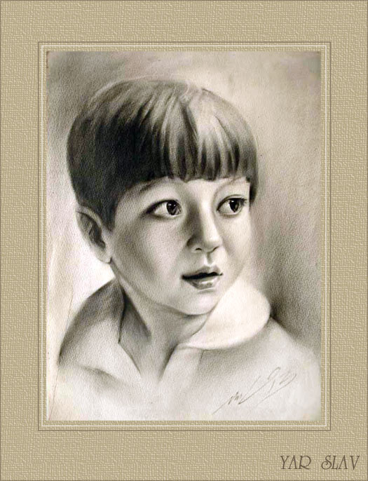 Детский портрет, карандаш