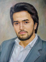 Современный мужской портрет на холсте. Портретист Ярослав Цико